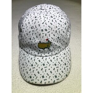 Masters Golf Hat White Green Letter Jumble Performance Tech‎ Cap American Needle